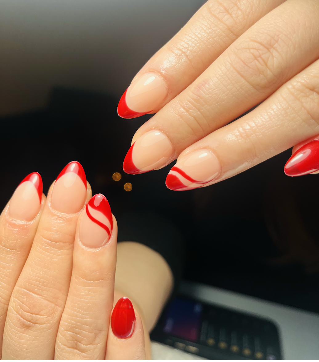 Diseño de uñas - Red & Gold Autumn