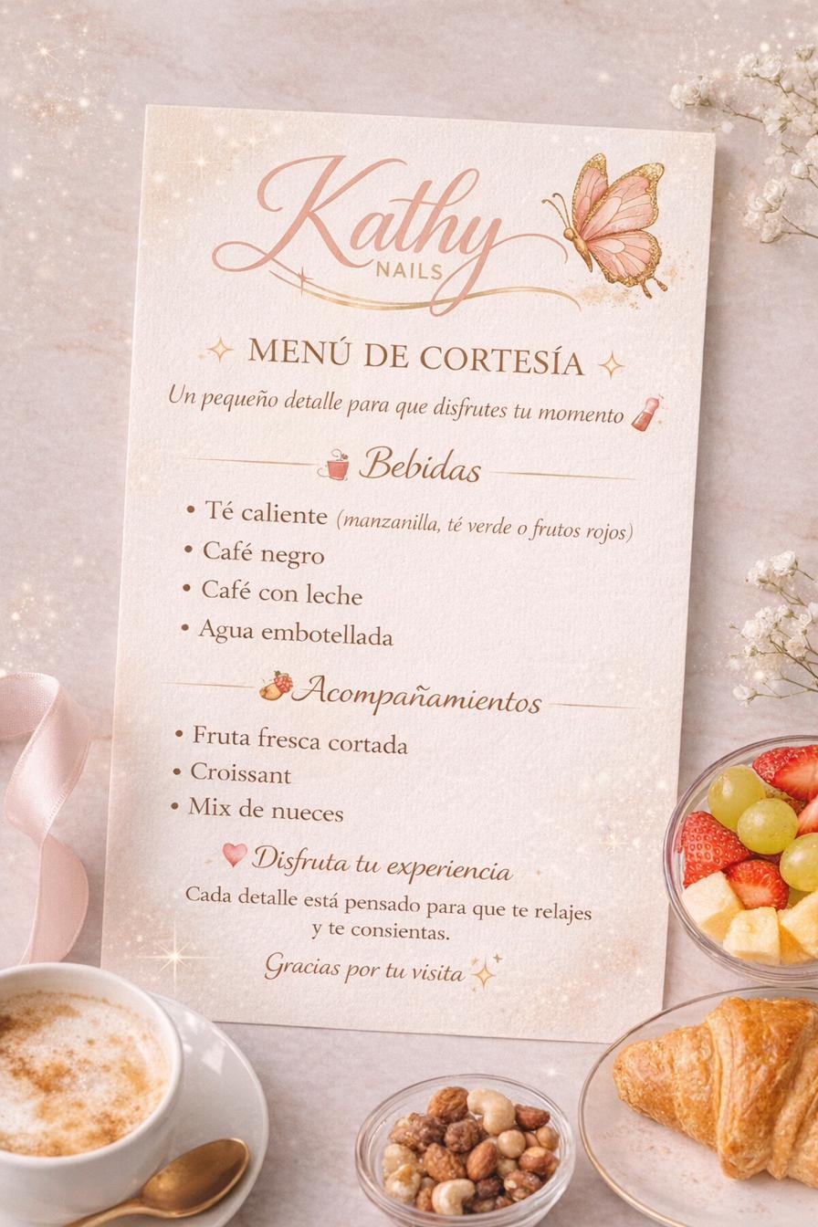 Menú de Cortesía Kathy Nails